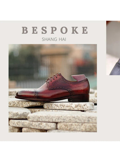 Men's Leather Brogues Dress Classic Office Formal Shoes Business Social Male Leather Wedding Shoes For Men Elegant DE03