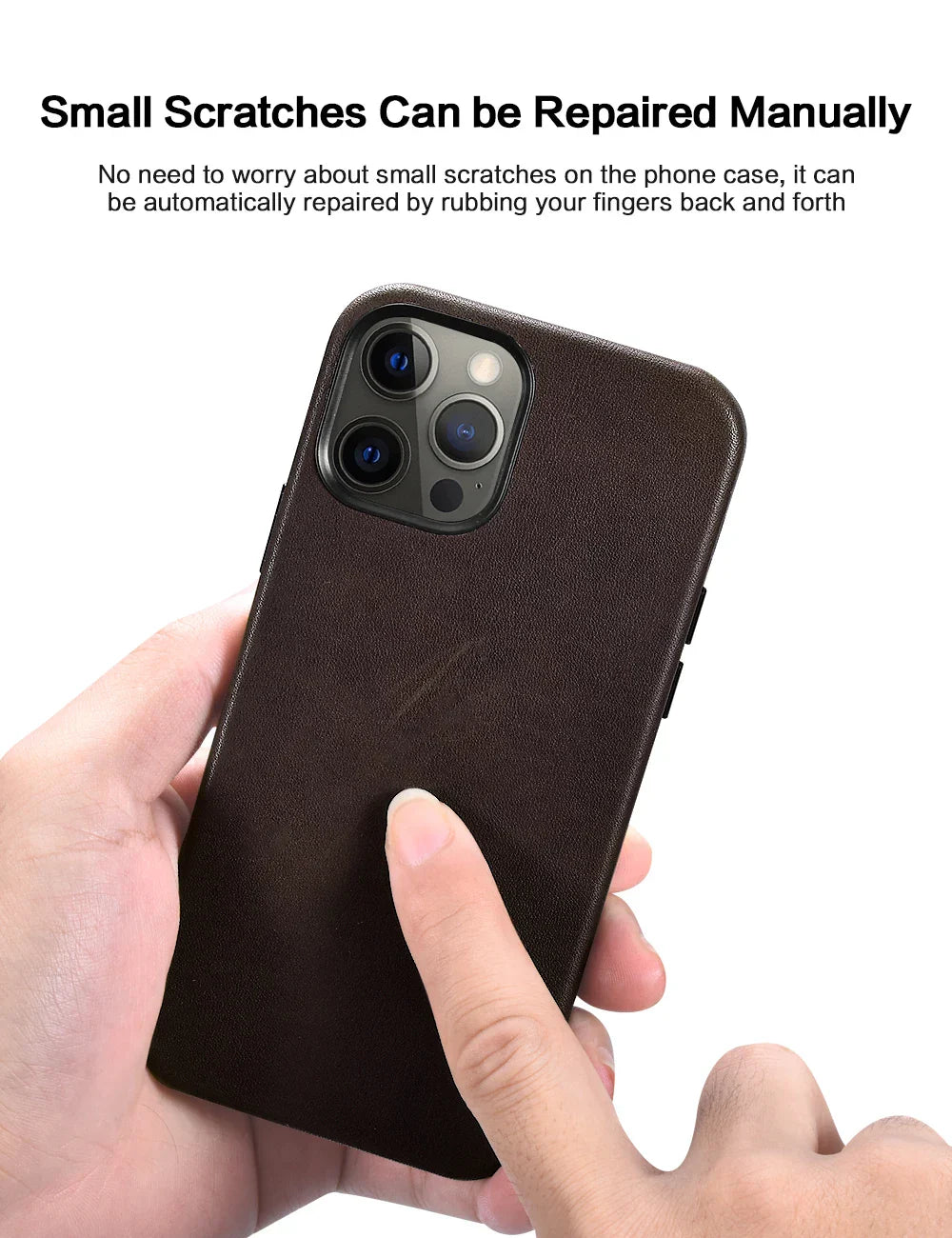 Genuine Leather Case for iPhone 15 Pro Max Business Case for iPhone 14 Pro Max 13 Pro Magnetic Charging Phone Back Cover Men