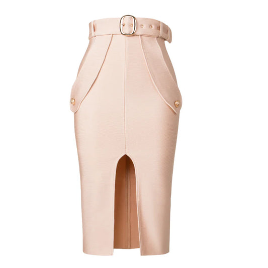 Sexy Bodycon Women's High Waist Bandage Skirt Knee Length Midi Pencil Office Party Club Elegant Skirts Clothing