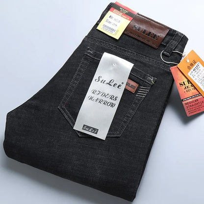 Brand  Casual Cotton Washed Clothing Jeans Masculino Jean Homme Pants Large Size Jeans Men Stretch Slim Denim Long