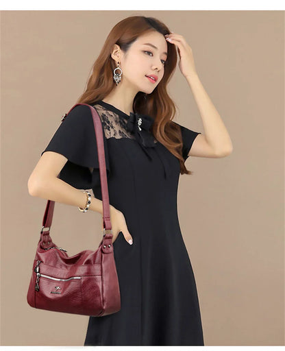 New Genuine Brand Leather Sac Luxury Handbags Purses Women Bags Designer Shoulder Crossbody Messenger Bags 2024 Female Hand Bag