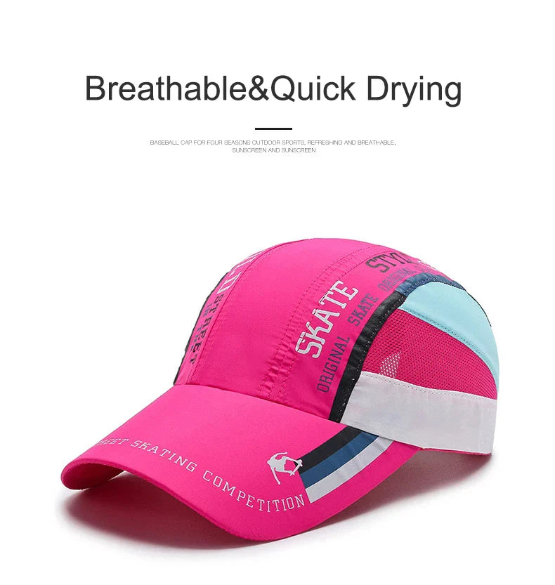 Quick Drying Thin Breathable Baseball Cap Men Women Sport Outdoor Hiking