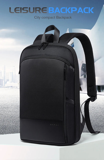 Slim Men Business Expandable Waterproof 15.6" Laptop Backpack Fashion Male Travel Light Scalable Shoulder Bags for Men