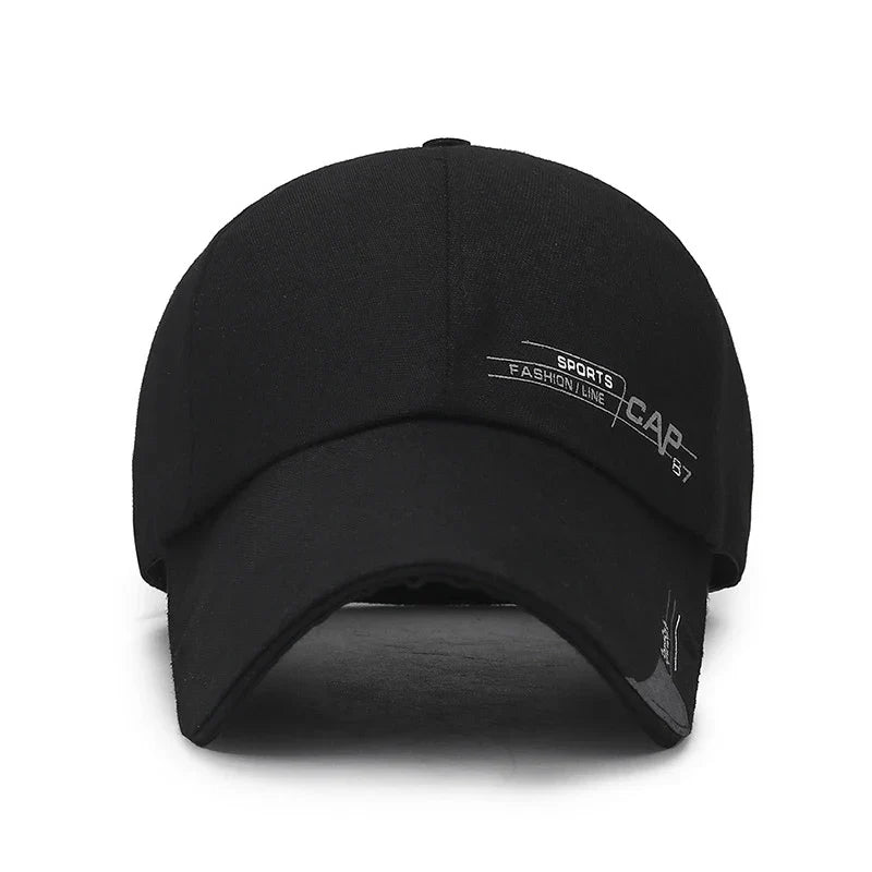 2024 Sports Cap Mens Hat For Fish Outdoor Fashion Line Baseball Cap Long Visor Brim Shade Snapback Sun Hat Bone Gorras Casquette