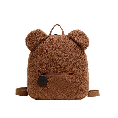 Personalised Bear Backpacks Custom Name Portable Children Travel Shopping Rucksacks Women's Cute Bear Shaped Shoulder Backpack