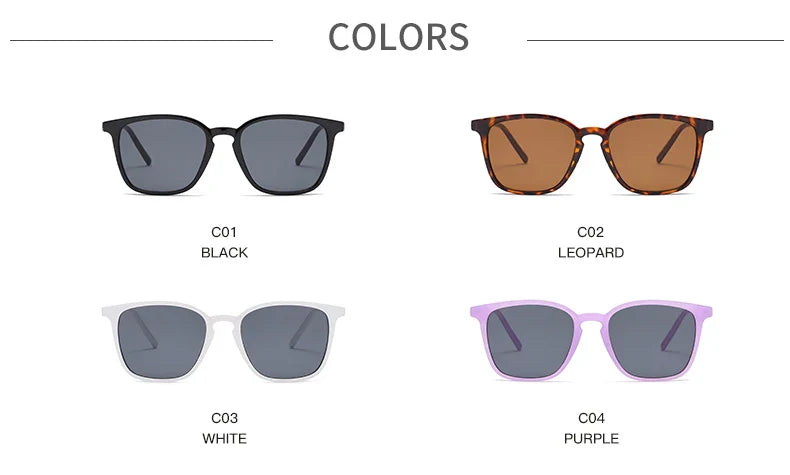 6pcs/4pcs/3pcs Square Small Sunglasses Women Rectangle Frame Purple Colorful Sun Glasses Female Y2K Retro Gradient Shades UV400