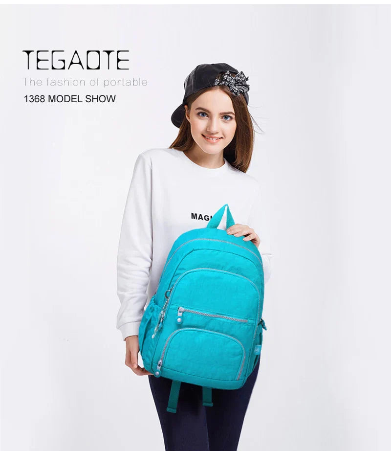 Aesthetic School Backpacks for Teenagers Girl 2024 Nylon Waterproof Travel BackPack Purse Women Laptop Bagpack Mochila