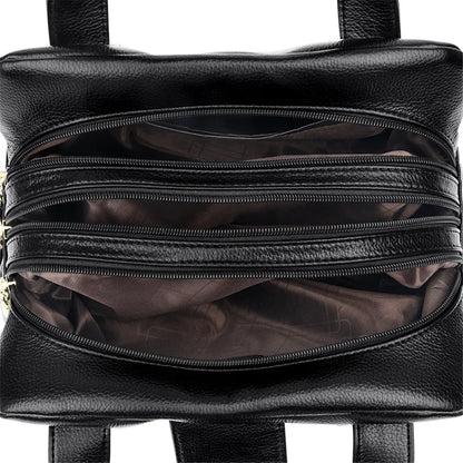 Women Multi-layers Top-handle Bag Quality Leather Handbags Purses Female Luxury Designer Large Capacity Boston Ladies Sac A Main