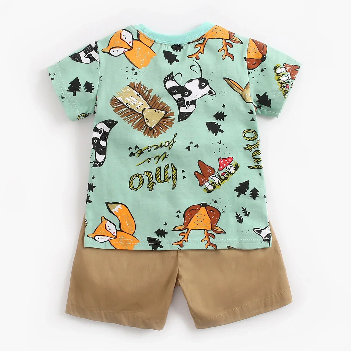 Infants Boys Clothing Sets Cotton Short Sleeve Baby Tops + Shorts 2Pcs Newborn Cartoon Clothes
