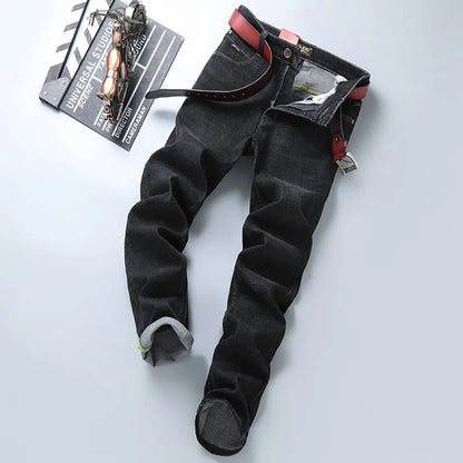 Brand  Casual Cotton Washed Clothing Jeans Masculino Jean Homme Pants Large Size Jeans Men Stretch Slim Denim Long