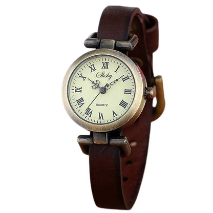 New Fashion Hot-Selling Leather Female Watch ROMA Vintage Watch Women Dress Watches