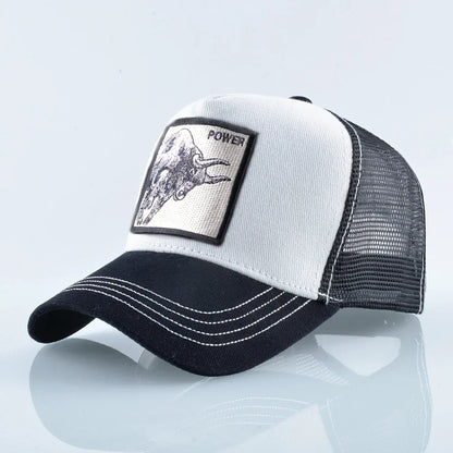 K Baseball Caps Men Snapback Hip Hop Trucker Cap With Embroidery Bull Patch Four Seasons Breathable Mesh Trucker Hat For Women