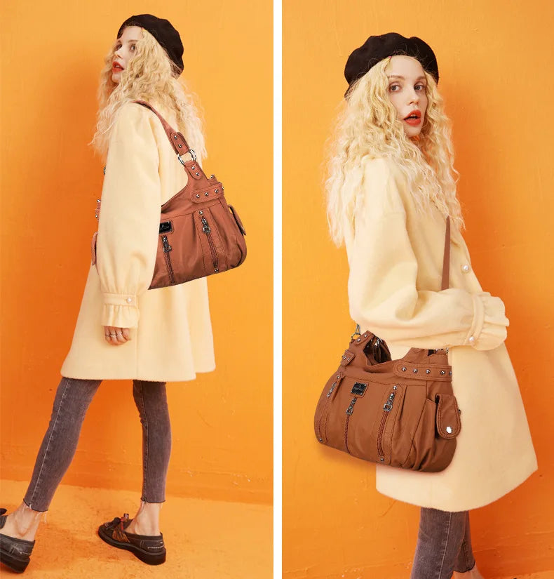 Winter Fashion Shoulder Bag for Women Soft PU Crossbody Handbg Large Capacity Messenger Bag Hobos Big Purse