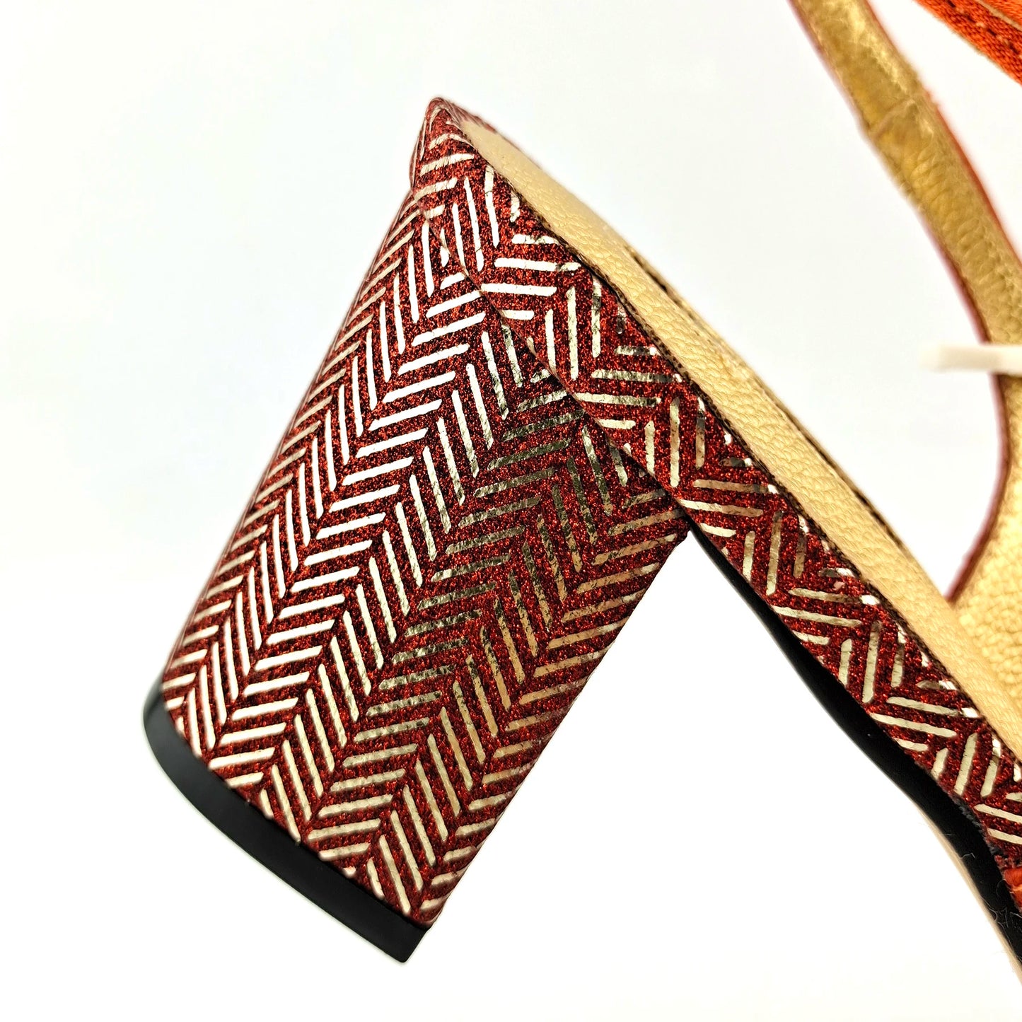 Newest Orange Color Good Quality Shining Printing Material Ladies Shoes and Bag Set African Concise Style For Wedding Party