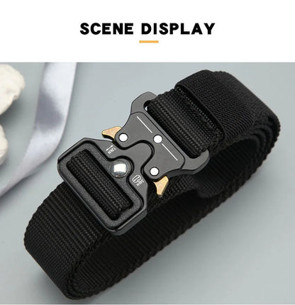 Men's Belt Outdoor Hunting Tactics Belt Multi functional Buckle Nylon Belt High Quality Marine Corps Canvas Belt
