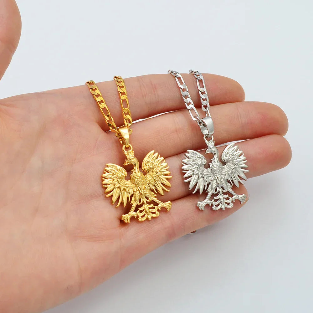 Poland Symbol Eagle Pendant Necklaces for Women Men,Polska Poles Jewelry #252706