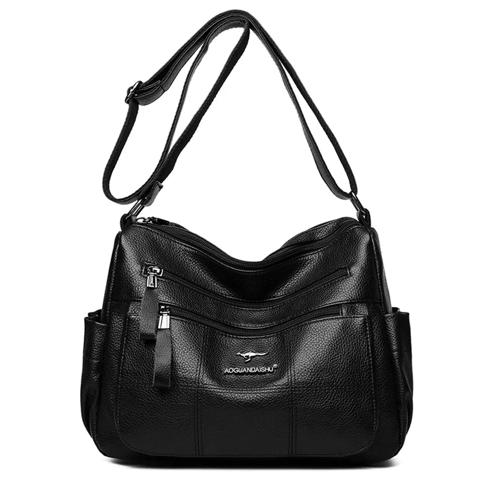 Classic Shoulder Bags High Quality Multi Pockets Soft Leather Crossbody Bags for Women 2024 Designer Luxury Handbags Purses