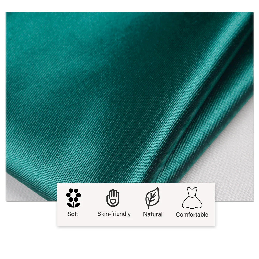 Vestido de Noite Longo Sereia Esmeralda Verde com Cordão Drapeado, Decote V, Fenda e Cetim Elástico para Festa de Casamento Madrinha