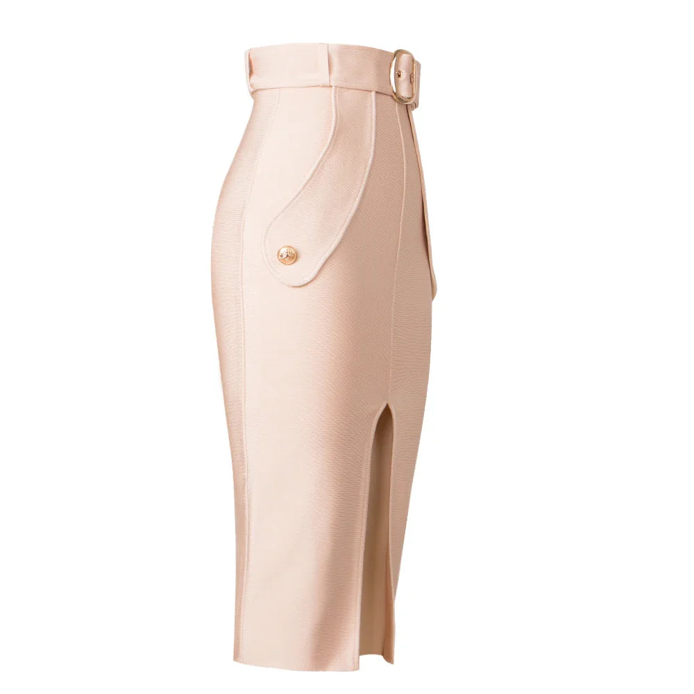 Sexy Bodycon Women's High Waist Bandage Skirt Knee Length Midi Pencil Office Party Club Elegant Skirts Clothing