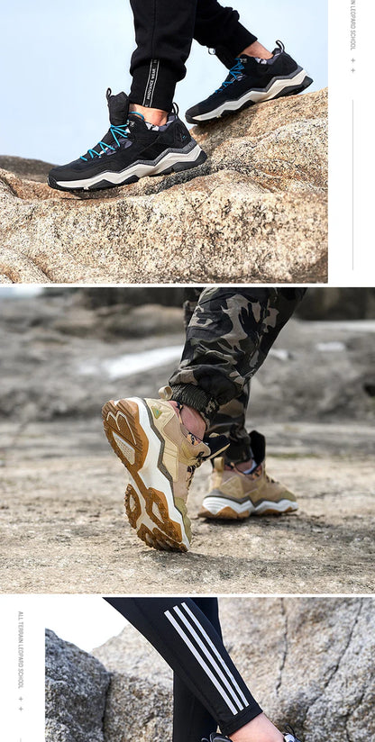 Men Hiking Shoes Waterproof Outdoor Sports Sneakers for Men Trekking Shoes Lightweight Mountain Climbing Shoes Men Antislip