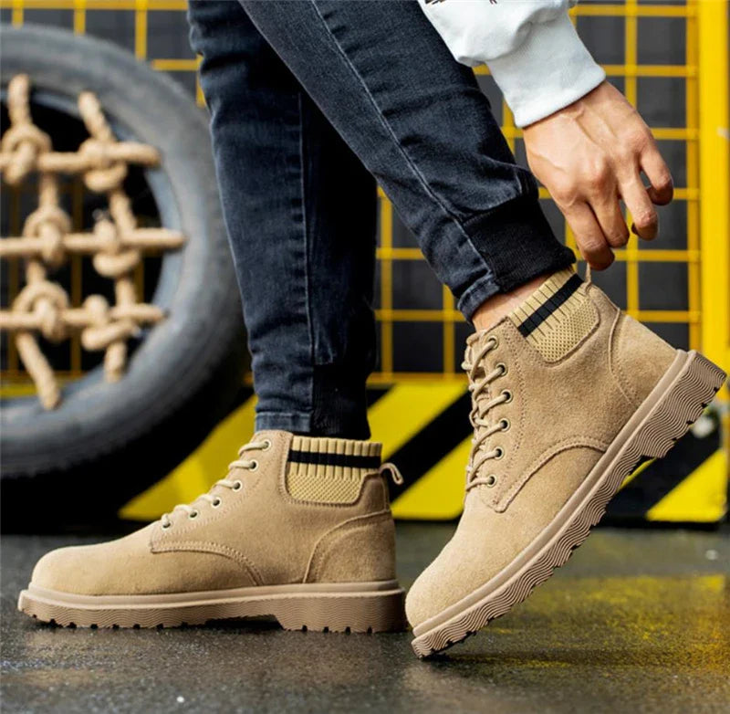 Work Safety Shoes Anti-Smashing Steel Toe Puncture Proof Construction Lightweight Breathable Sneakers Boots Men Women Air Light