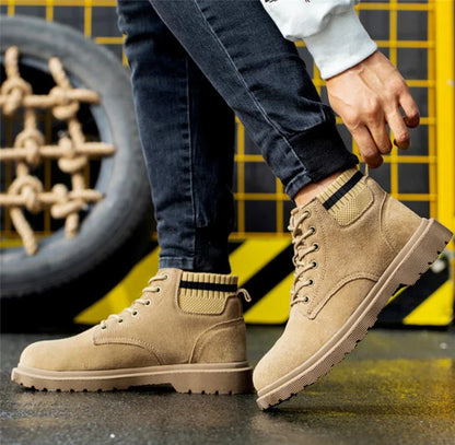 Work Safety Shoes Anti-Smashing Steel Toe Puncture Proof Construction Lightweight Breathable Sneakers Boots Men Women Air Light