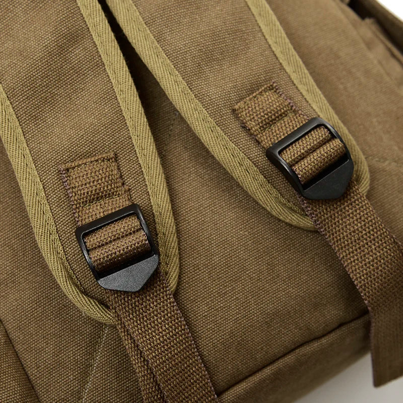 New High Quality Canvas Men Backpack Large Shoulder School Bag Rucksack For Boys Travel Fashion Camping Bags Fashion Simple Bags