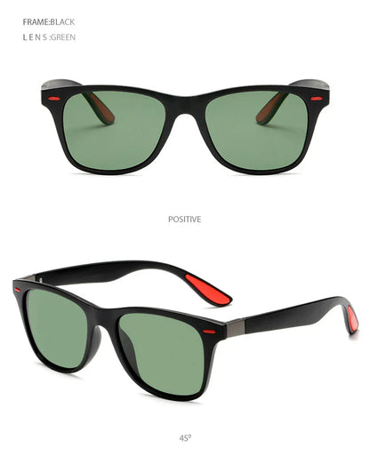 Polarized Sunglasses Men Women Classic Square Plastic Driving Sun Glasses Male Fashion Black Travelling Shades UV400