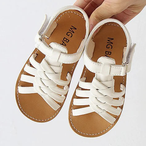 Kid girl Sandals toddler Girls flat Sandals girls braid sandals
