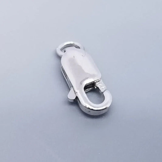 2pcs Real Pure Solid 925 Sterling Silver Lobster Clasp Hook Claw Buckle With Close Sealed Ring Connector Jewelry Findings