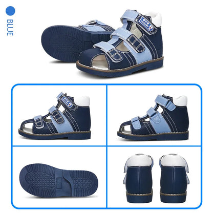 Child Girl Sandals Boys Children's Orthopedic Shoes Summer Toddler Flower Design Princess Flatfeet Footwear 2 To 8Years Age