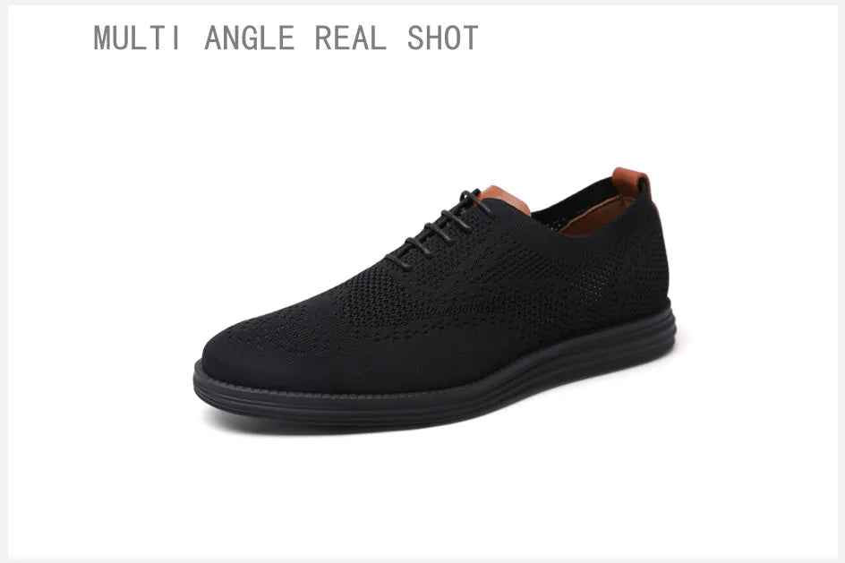 Male Sneakers Summer Knitted Mesh Casual Shoes Lightweight Casual Shoes Breathable Walking Footwear Shoes For Men