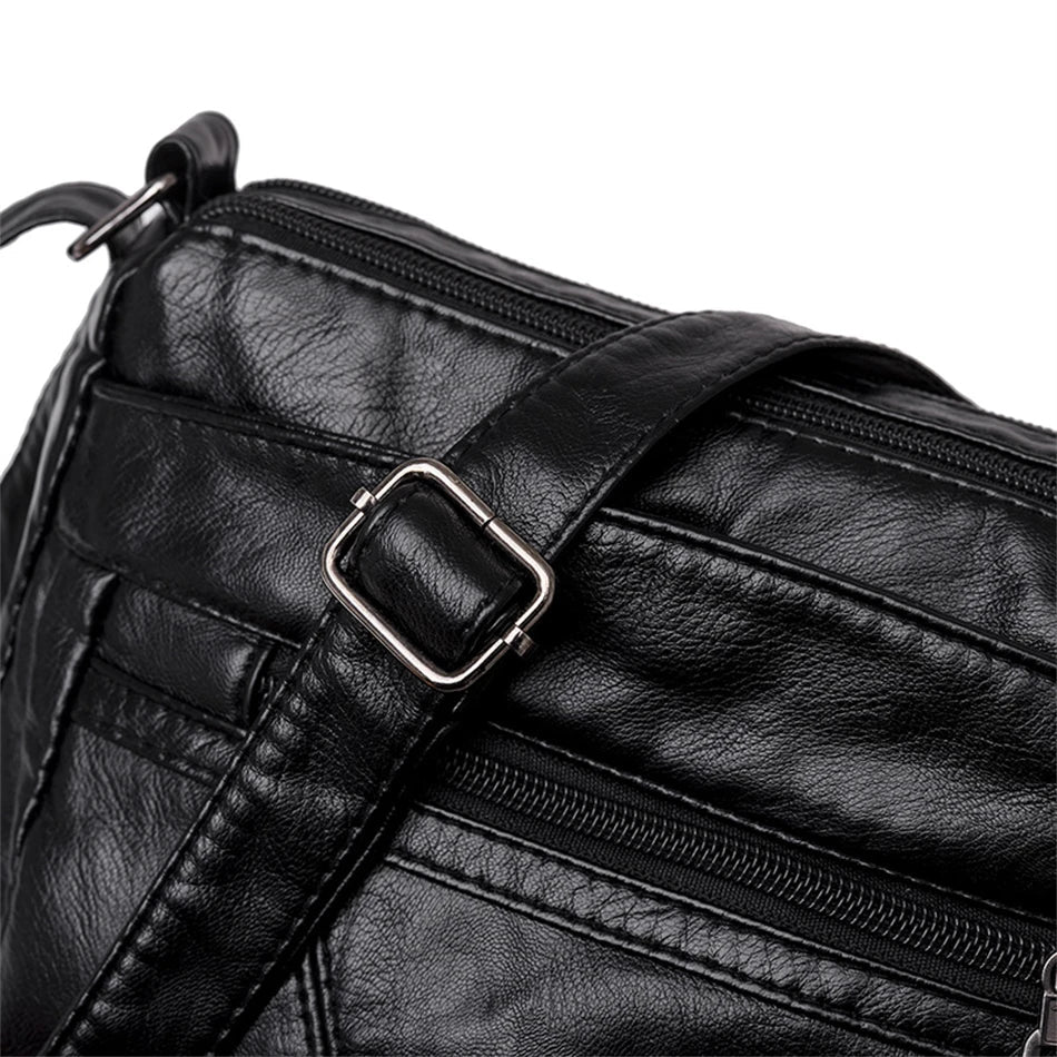 Fashion All-match Solid Color Messenger Bag High Capacity Womens Shoulder Bags 2021 New High Quality Pu Leather Women Handbag