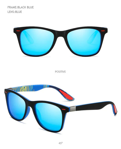 Polarized Sunglasses Men Women Classic Square Plastic Driving Sun Glasses Male Fashion Black Travelling Shades UV400