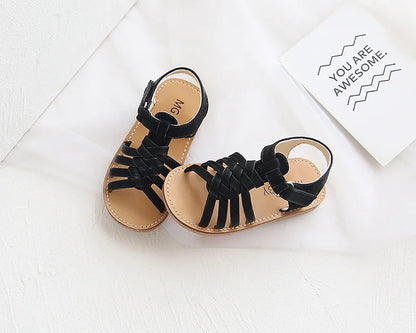 Kid girl Sandals toddler Girls flat Sandals girls braid sandals