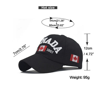 I love canada Washed Cotton Baseball Cap Snapback Hat For Men Women Dad Hat