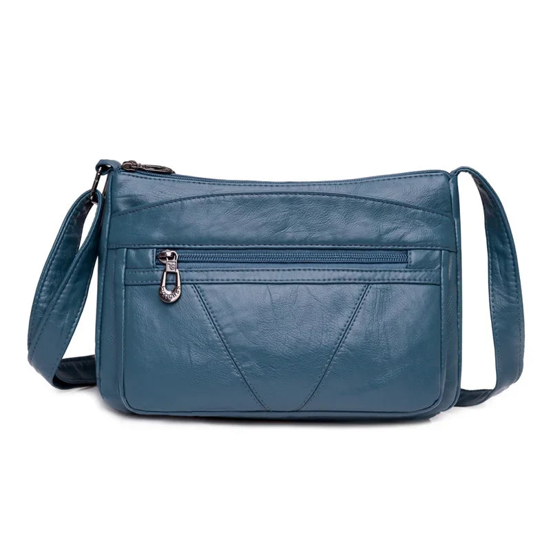 Fashion All-match Solid Color Messenger Bag High Capacity Womens Shoulder Bags 2021 New High Quality Pu Leather Women Handbag