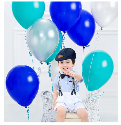 Solid Newborn Baby Boy Outfit Set Bow Formal Gentleman Suit for Toddlers Summer Sky Blue Romper + White Shorts Clothes for Baby
