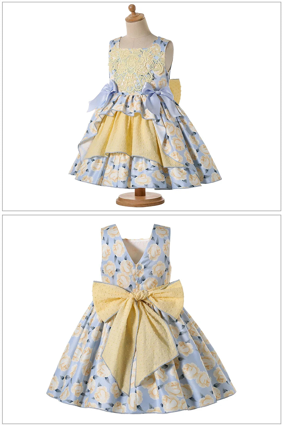 Mother Kids Baby Girls Summer Autumn Flower Bridesmaid Dresses for Children Princess Party Wedding Clothes 2368101214Y