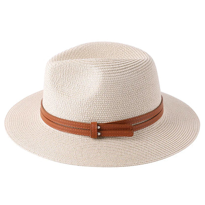 56-58-59-60CM Natural Panama Soft Shaped Straw Hat Summer