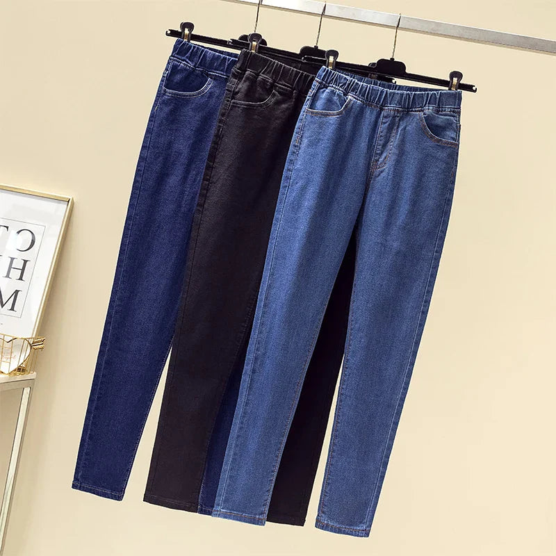 Women's Elastic High Waist Skinny Jeans