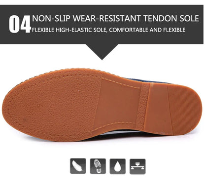 2024 Spring Suede Leather Men Shoes Oxford Casual Shoes Classic Sneakers Comfortable Footwear Dress Shoes Large Size Flats