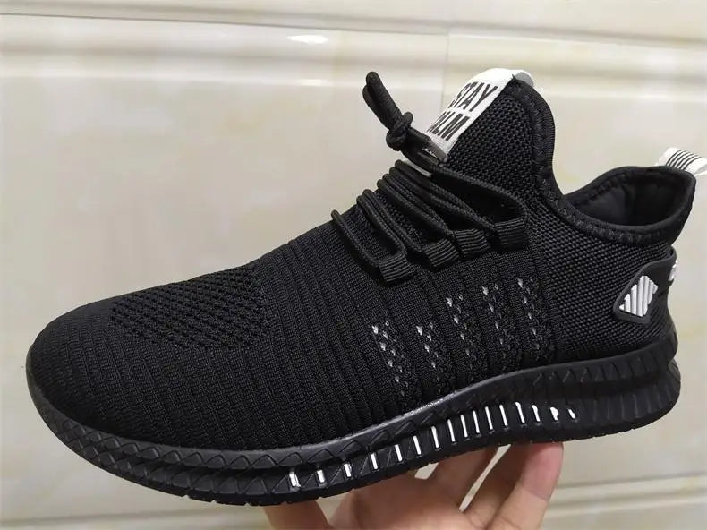 Tênis Casual Masculino Leve Moderno Respirável com Cadarço para Caminhada