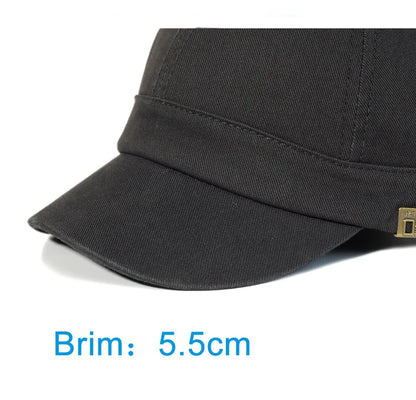 Short Brim Baseball Cap Cotton Men Women Soft Vintage Dad Hat Adjustable Trucker Style Low Profile Caps