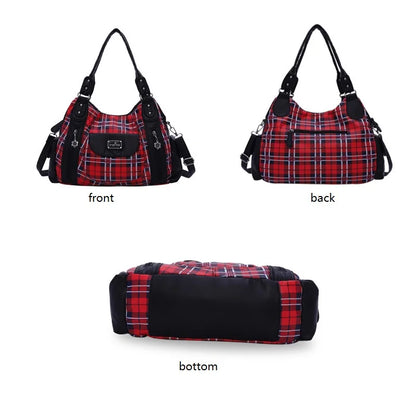 Women Handhag Designers Luxury Hand bags Fashion Women Plaid Shoulder Bags Female Top-handle Bags Large Purse Hobos