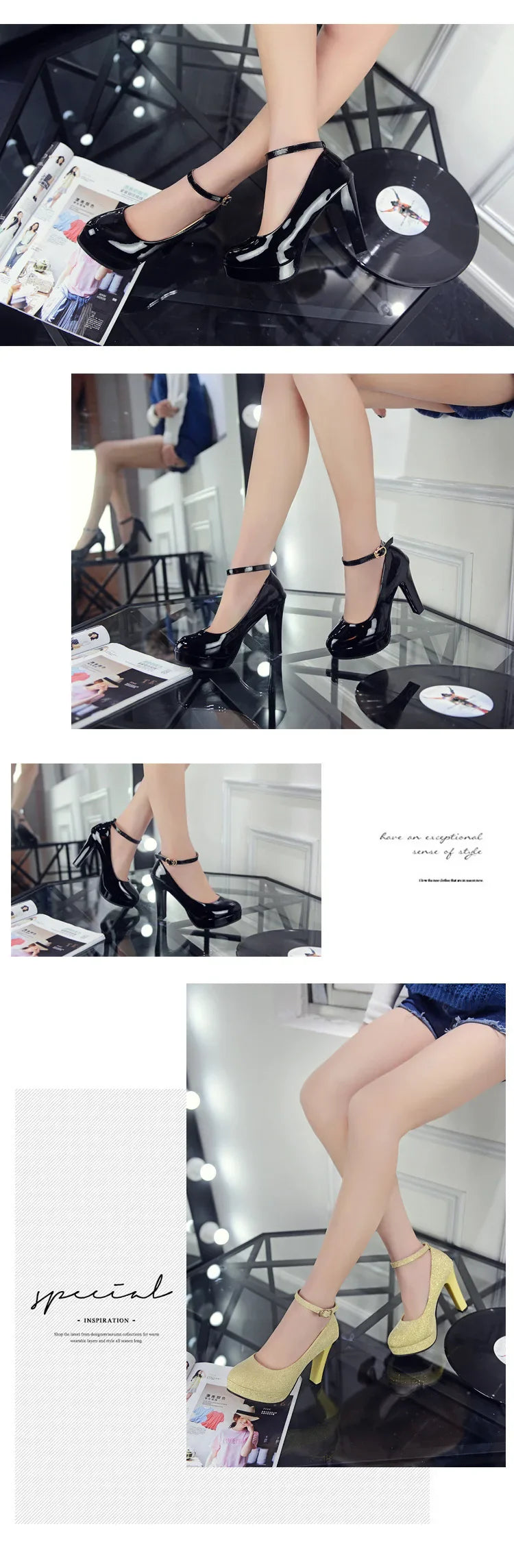 Shoes Women Black Pumps  Spring Casual Shoes Female High Heels White/red Weding Shoes 34 40 Plus Size Pumps
