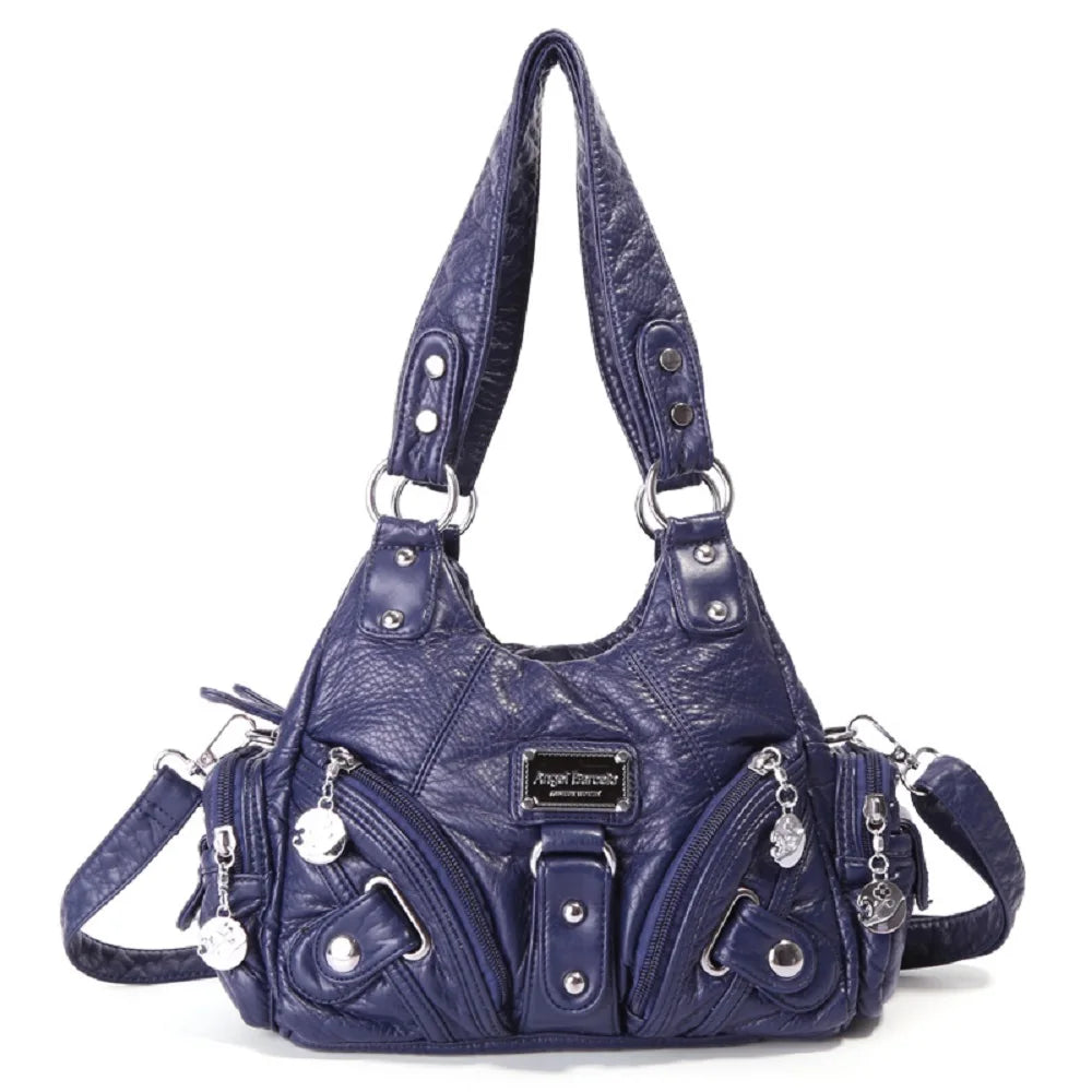Women Handbags Rose Soft Tote Bag Small Top-handle Purse Fashion Satchel Multi-Pockets Shoulder Bag Hobos Phone Pack