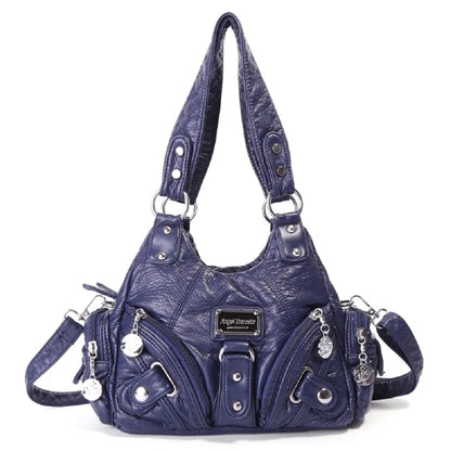 Women Handbags Rose Soft Tote Bag Small Top-handle Purse Fashion Satchel Multi-Pockets Shoulder Bag Hobos Phone Pack