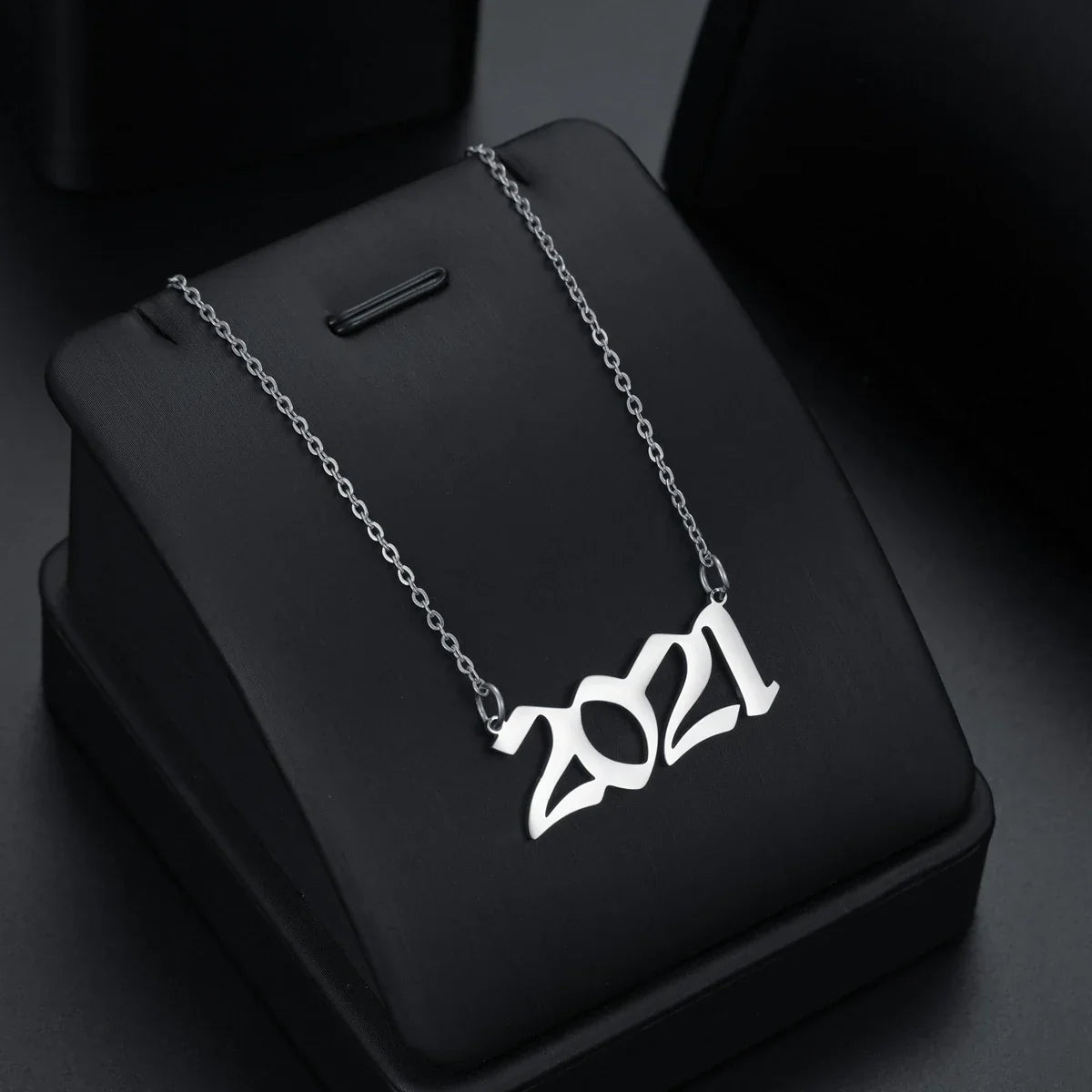 Stainless Steel Birth Year Necklaces For Women Men Gold Silver Color Neck Chain Choker Male Female Pendant Necklace Jewelry