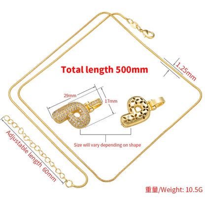 1.25x500mm Fat and lovely crystal brass silver color  letter necklace for women friends birthday gift model: VL34